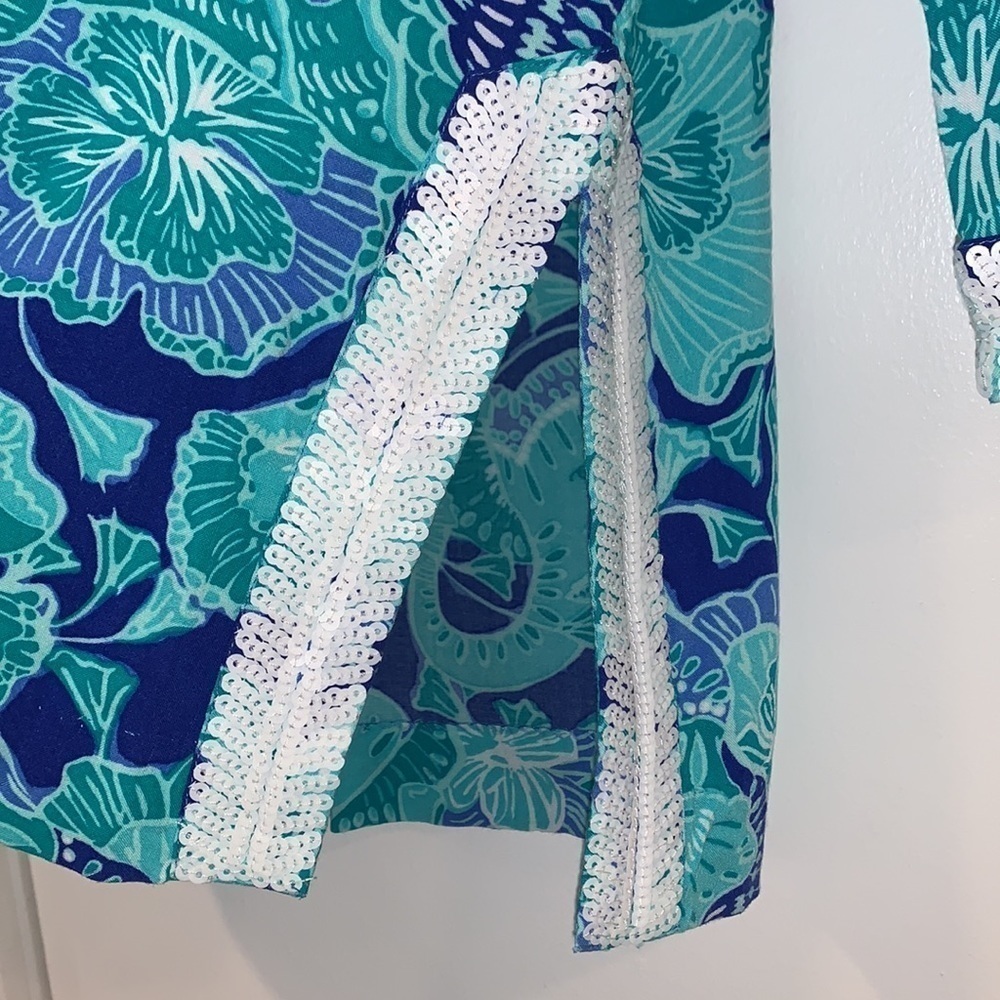 NWOT Lilly Pulitzer Renato Sequined Tunic Mint To Be S - Picture 7 of 9